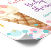 Ice Cream Baby shower Welkomstbord Poster (Hoek)