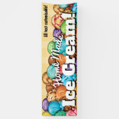 Ice Cream  Banner Sign. Winkel.Vrachtwagen (Verticaal)