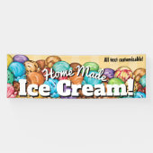 Ice Cream  Banner Sign. Winkel.Vrachtwagen (Horizontaal)