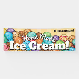 Ice Cream  Banner Sign. Winkel.Vrachtwagen