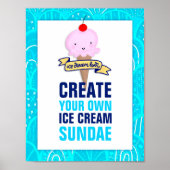 Ice Cream Bar, Creëer uw eigen zonde, teken Poster (Voorkant)