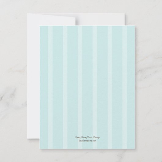 Ice Cream Bar Flat Bedankt Card - Blauw - (Achterkant)