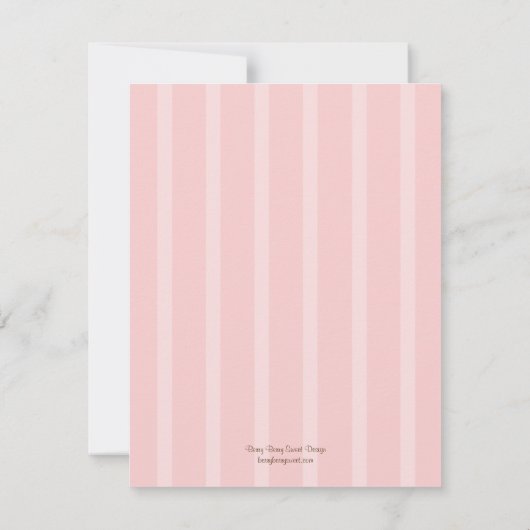 Ice Cream Bar, platte dank - Roze - Bedankkaart (Achterkant)