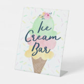 Ice Cream Bar Reclamebord Met Voetstuk (Voorkant)