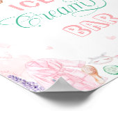 Ice Cream Bar Spa Verjaardagsfeestje Poster (Hoek)