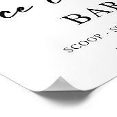 Ice cream Bar Trouwteken Poster (Hoek)