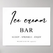 Ice cream Bar Trouwteken Poster (Voorkant)