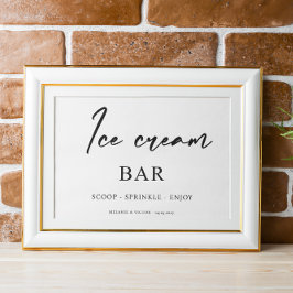 Ice cream Bar Trouwteken Poster