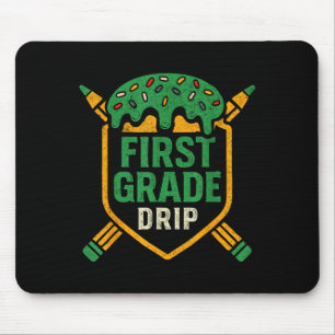 Ice Cream Baseball Drip First Grade Jongens Terug Muismat