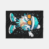 Ice Cream Baseball Drip Home Plate Bats Cool For B Fleece Deken (Voorkant (Horizontaal))
