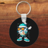 Ice Cream Baseball Drip Home Plate Bats Cool For B Sleutelhanger (Voorkant)