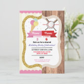 Ice Cream & Baseball Joint Boy Girl Birthday Kaart (Staand voorkant)