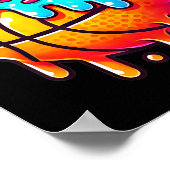 Ice Cream Basketball Drip Boys Meisjes Kinder Bask Poster (Hoek)