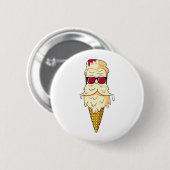 Ice Cream Beard Ronde Button 5,7 Cm (Voorkant /achterkant)
