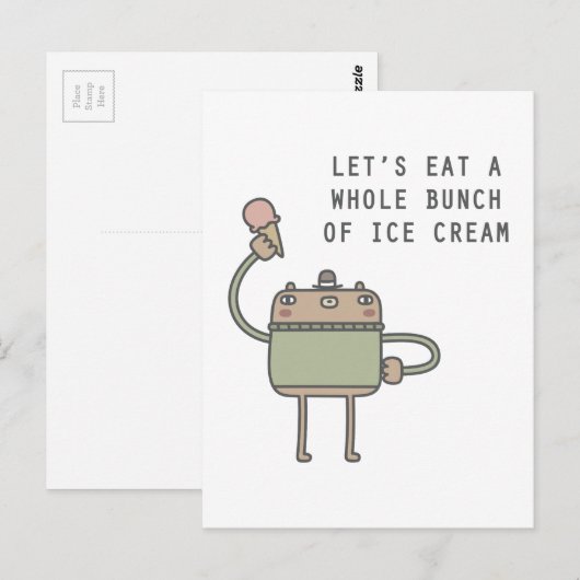 Ice Cream Beer Briefkaart (Voorkant / Achterkant)