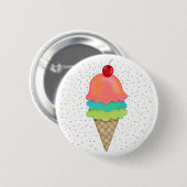 Ice Cream-behandelingen Ronde Button 5,7 Cm (Voorkant /achterkant)