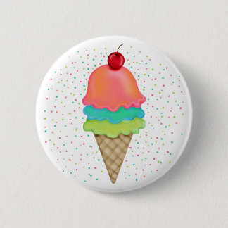 Ice Cream-behandelingen Ronde Button 5,7 Cm