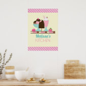 Ice Cream behandelt gepersonaliseerde keuken Poster (Keuken)
