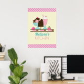 Ice Cream behandelt gepersonaliseerde keuken Poster (Thuiskantoor)