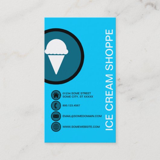 ICE CREAM-belletjes Visitekaartje (Voorkant)