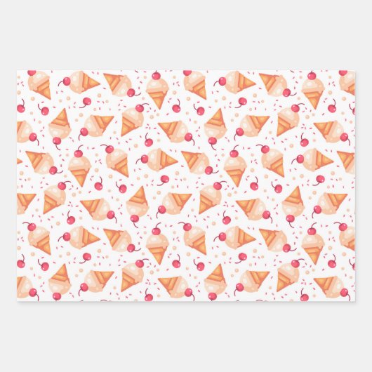 Ice Cream bevat een papierset met overvulling van Inpakpapier Vel (Voorkant 3)