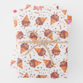 Ice Cream bevat een papierset met overvulling van Inpakpapier Vel (In situ)