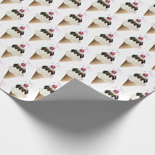 Ice Cream bevat witte Cadeaupapier (Hoek)