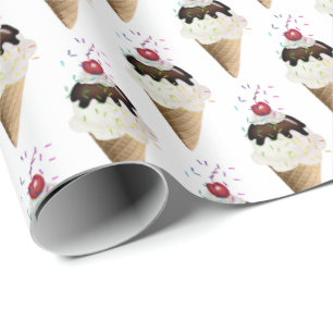 Ice Cream bevat witte Cadeaupapier