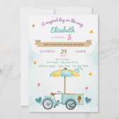 Ice Cream Bicycle, Cones, Birthday Kaart (Voorkant)