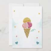 Ice Cream Bicycle, Cones, Birthday Kaart (Achterkant)