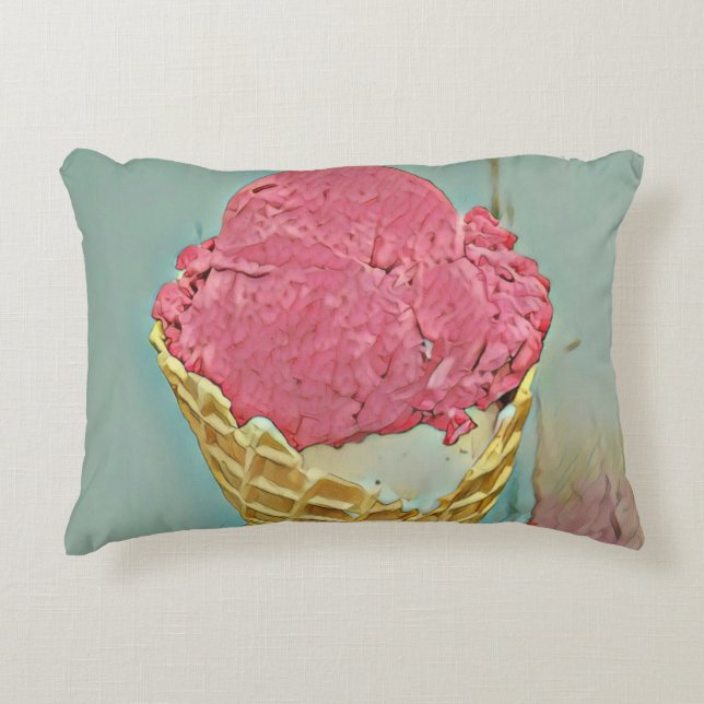 Ice cream birthday gift accent kussen (Voorkant)