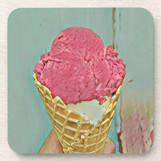 Ice cream birthday gift bier onderzetter (Voorkant)