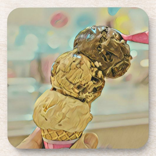 Ice cream birthday gift bier onderzetter (Voorkant)