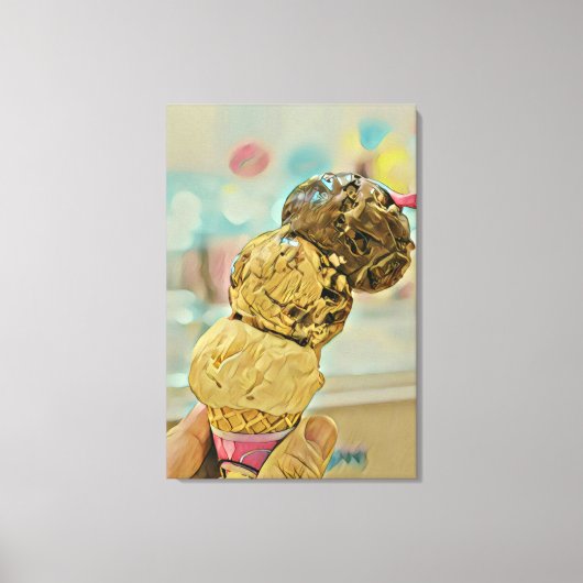 Ice cream birthday gift canvas afdruk (Voorkant)