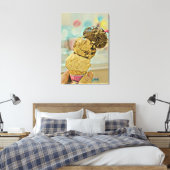 Ice cream birthday gift canvas afdruk (Insitu (Slaapkamer))