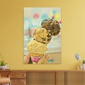 Ice cream birthday gift canvas afdruk (Insitu (Woonkamer))