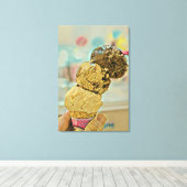 Ice cream birthday gift canvas afdruk (Insitu (Houten vloer))