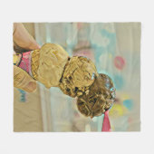 Ice cream birthday gift fleece deken (Voorkant (Horizontaal))