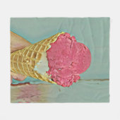 Ice cream birthday gift fleece deken (Voorkant (Horizontaal))