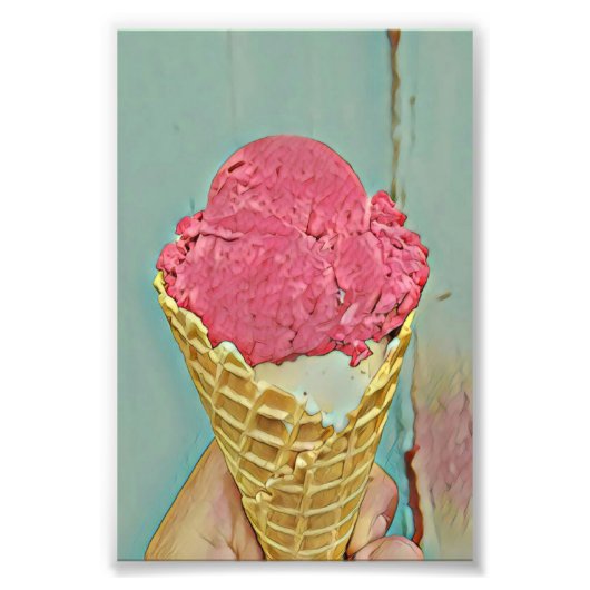 Ice cream birthday gift foto afdruk (Voorkant)