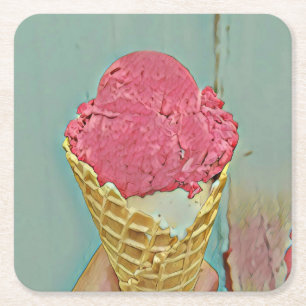 Ice cream birthday gift kartonnen onderzetters
