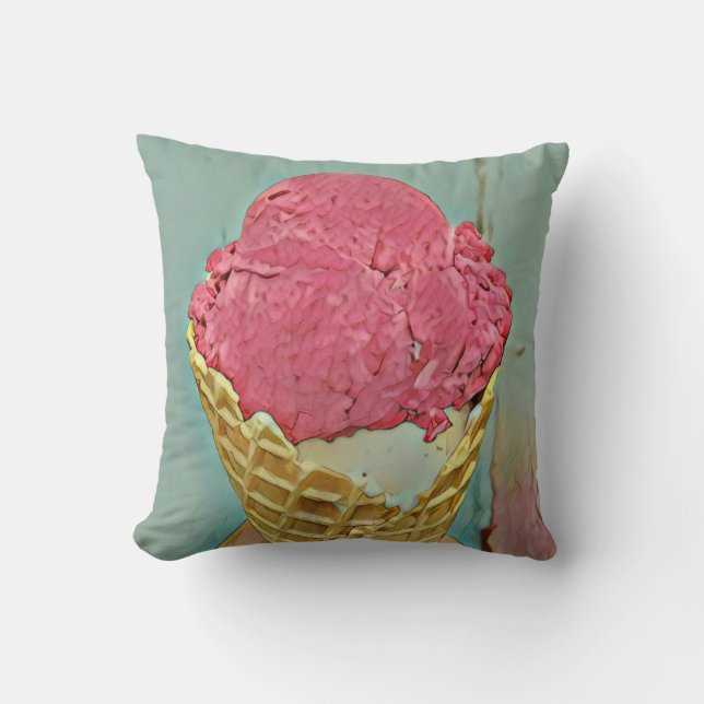 Ice cream birthday gift kussen (Voorkant)
