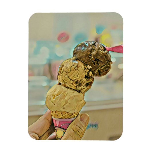 Ice cream birthday gift magneet (Verticaal)