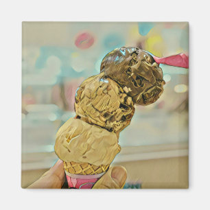Ice cream birthday gift magneet