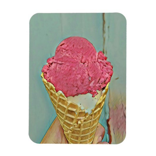 Ice cream birthday gift magneet (Verticaal)