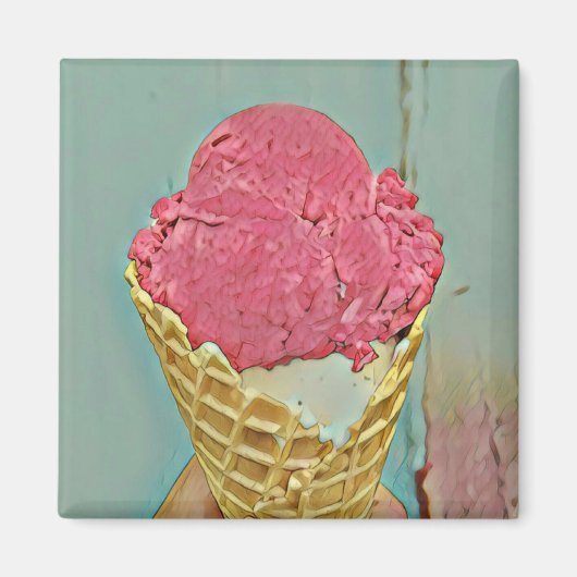 Ice cream birthday gift magneet (Voorkant)