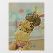 Ice cream birthday gift raamsticker (Vel)