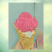 Ice cream birthday gift raamsticker (Vel 3)