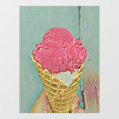 Ice cream birthday gift raamsticker (Vel)