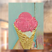 Ice cream birthday gift raamsticker (Vel 2)